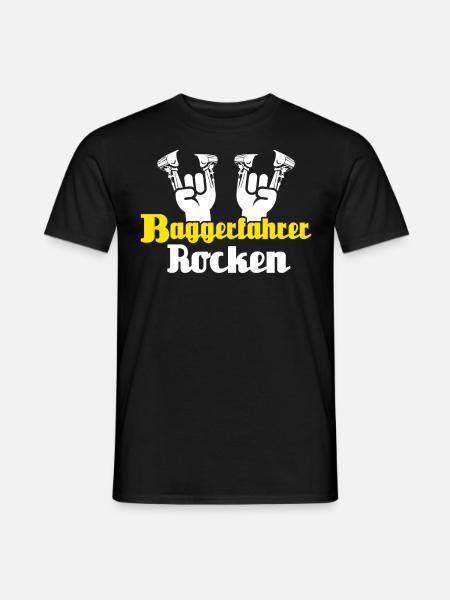 Baggerfahrer - Männer T-Shirt - Schwarz