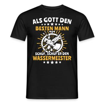 Wassermeister Wasserwerk - Männer T-Shirt - Schwarz - Vorne - AI Model Male 178 light (178cm)