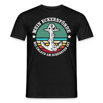 Eckernförde Urlaub - Männer T-Shirt - Schwarz - Vorne - AI Model Male 178 light (178cm)