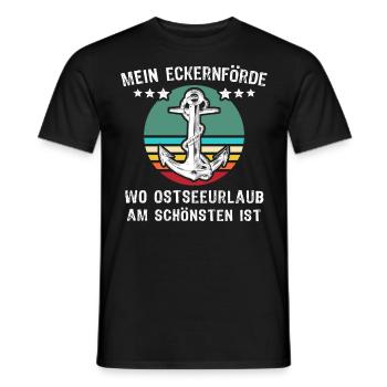 Eckernförde Urlaub Sprüche - Männer T-Shirt - Schwarz - Vorne - AI Model Male 178 light (178cm)