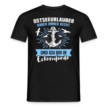 Eckernförde Urlaub Spruch - Männer T-Shirt - Schwarz - Vorne - AI Model Male 178 light (178cm)