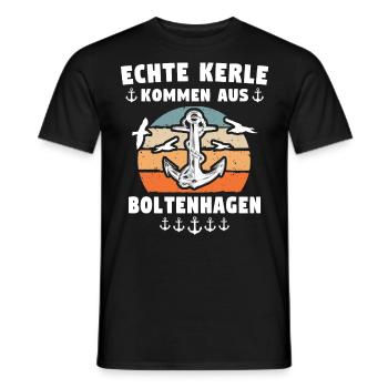 Boltenhagen Boltenhagener - Männer T-Shirt - Schwarz - Vorne - AI Model Male 178 light (178cm)