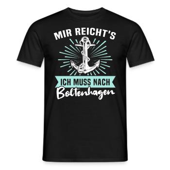 Boltenhagen Boltenhagener - Männer T-Shirt - Schwarz - Vorne - AI Model Male 178 light (178cm)