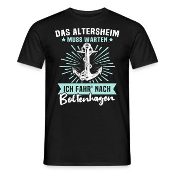 Boltenhagen Boltenhagener - Männer T-Shirt - Schwarz - Vorne - AI Model Male 178 light (178cm)