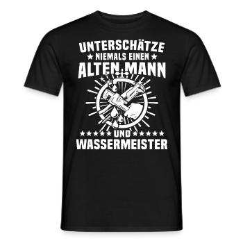 Wassermeister Sprüche - Männer T-Shirt - Schwarz - Vorne - AI Model Male 178 light (178cm)