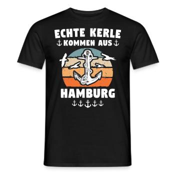 Hamburg Hamburger - Männer T-Shirt - Schwarz - Vorne - AI Model Male 178 light (178cm)