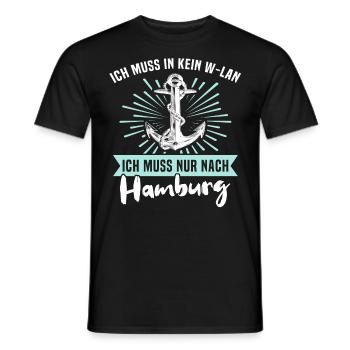 Hamburg Hamburger - Männer T-Shirt - Schwarz - Vorne - AI Model Male 178 light (178cm)