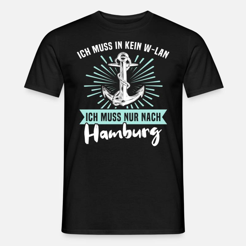 Hamburg Hamburger - Männer T-Shirt - Schwarz