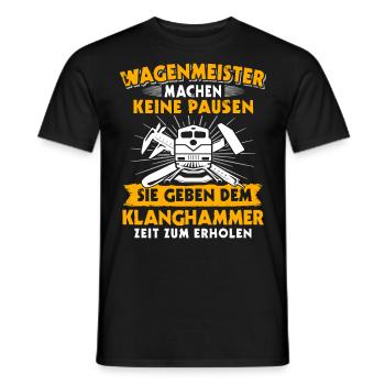 Wagenmeister Zugtechniker - Männer T-Shirt - Schwarz - Vorne - AI Model Male 178 light (178cm)