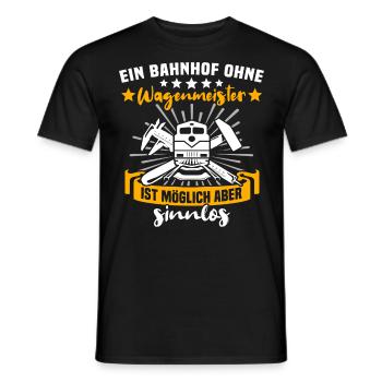 Wagenmeister Superkraft - Männer T-Shirt - Schwarz - Vorne - AI Model Male 178 light (178cm)