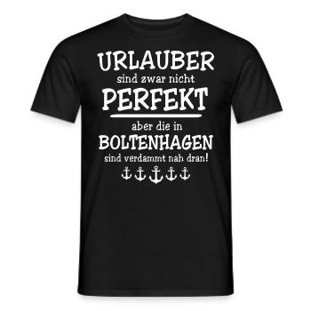 Boltenhagen - Männer T-Shirt - Schwarz - Vorne - AI Model Male 178 light (178cm)