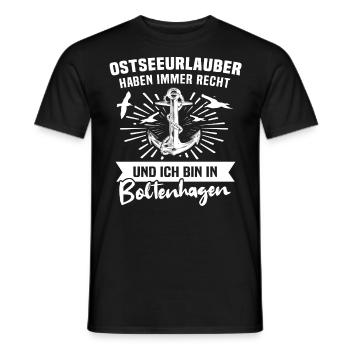 Boltenhagen - Männer T-Shirt - Schwarz - Vorne - AI Model Male 178 light (178cm)