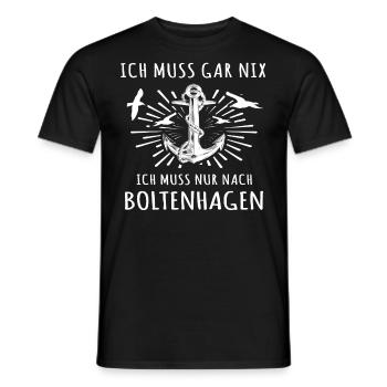Boltenhagen - Männer T-Shirt - Schwarz - Vorne - AI Model Male 178 light (178cm)
