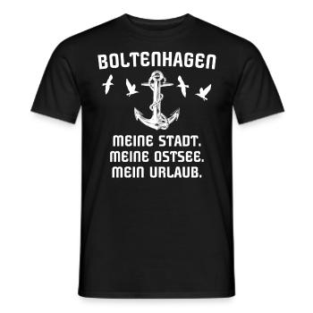 Boltenhagen - Männer T-Shirt - Schwarz - Vorne - AI Model Male 178 light (178cm)