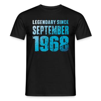 September 1968 Limited Edition Geburtstag Geschenk - Männer T-Shirt - Schwarz - Vorne - AI Model Male 178 light (178cm)