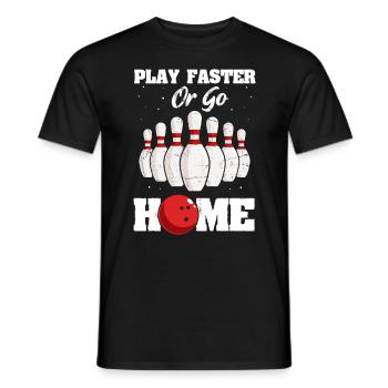 Bowling - Männer T-Shirt - Schwarz - Vorne - AI Model Male 178 light (178cm)