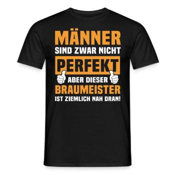 Lustige Braumeister Sprüche - Männer T-Shirt - Schwarz - Vorne - AI Model Male 178 light (178cm)