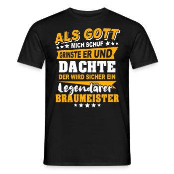 Braumeister Sprüche - Männer T-Shirt - Schwarz - Vorne - AI Model Male 178 light (178cm)