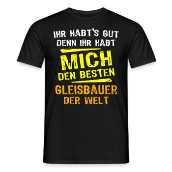Gleisbauer Geschenk - Männer T-Shirt - Schwarz - Vorne - AI Model Male 178 light (178cm)