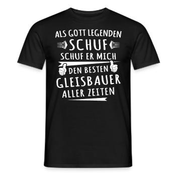Gleisbauer - Männer T-Shirt - Schwarz - Vorne - AI Model Male 178 light (178cm)