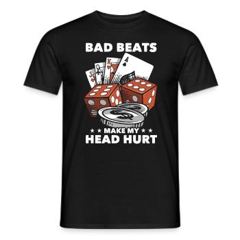 Poker Poker Players - Men's T-Shirt - black - Front - AI Model Male 178 light (178cm)