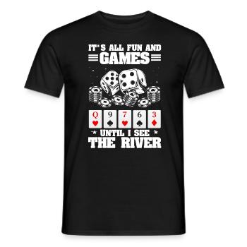 Poker Poker Players Poker - Men's T-Shirt - black - Front - AI Model Male 178 light (178cm)