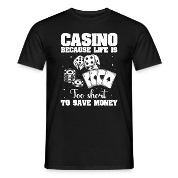 Casino Spieler Gambling - Männer T-Shirt - Schwarz - Vorne - AI Model Male 178 light (178cm)