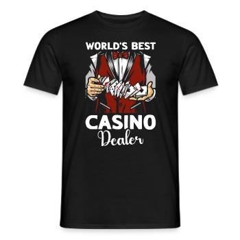 Casino Dealer - Männer T-Shirt - Schwarz - Vorne - AI Model Male 178 light (178cm)
