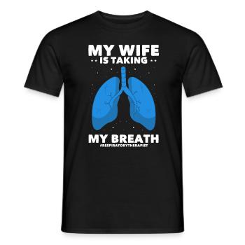 Respiratory Therapist Lung - Men's T-Shirt - black - Front - AI Model Male 178 light (178cm)