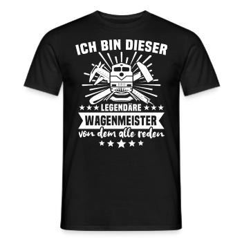 Wagenmeister Legende - Männer T-Shirt - Schwarz - Vorne - AI Model Male 178 light (178cm)