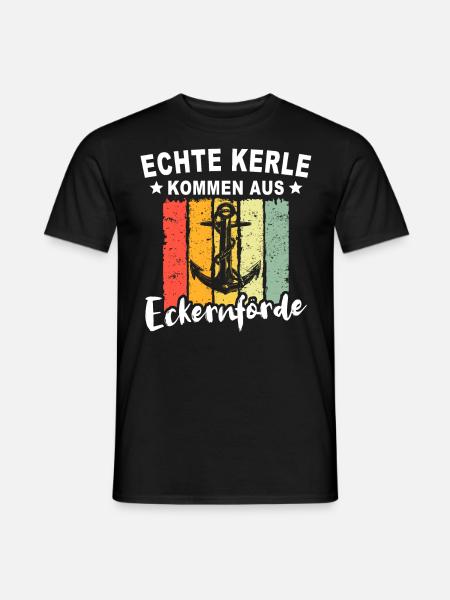 Eckernförde Sprüche - Männer T-Shirt - Schwarz