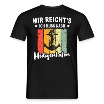 Heiligenhafen Sprüche - Männer T-Shirt - Schwarz - Vorne - AI Model Male 178 light (178cm)