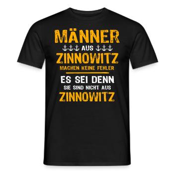 Zinnowitz Mann Zinnowitzer Männer - Männer T-Shirt - Schwarz - Vorne - AI Model Male 178 light (178cm)