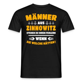 Zinnowitz Mann Zinnowitzer Männer - Männer T-Shirt - Schwarz - Vorne - AI Model Male 178 light (178cm)