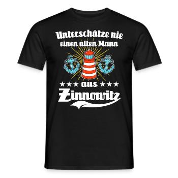 Zinnowitz Mann Zinnowitzer Männer - Männer T-Shirt - Schwarz - Vorne - AI Model Male 178 light (178cm)
