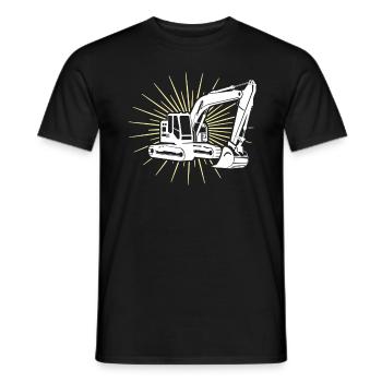 Excavator Excavator Driver - Men's T-Shirt - black - Front - AI Model Male 178 light (178cm)