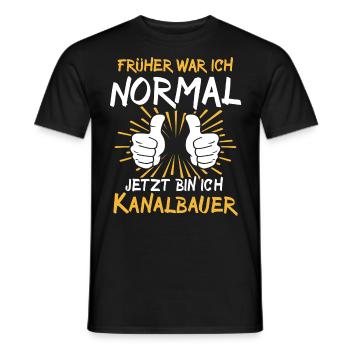 Kanalbauer Spruch - Männer T-Shirt - Schwarz - Vorne - AI Model Male 178 light (178cm)