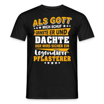 Pflasterer Sprüche - Männer T-Shirt - Schwarz - Vorne - AI Model Male 178 light (178cm)