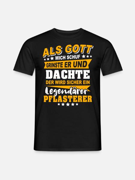 Pflasterer Sprüche - Männer T-Shirt - Schwarz