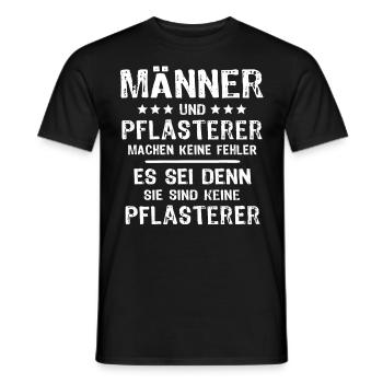 Pflasterer - Männer T-Shirt - Schwarz - Vorne - AI Model Male 178 light (178cm)