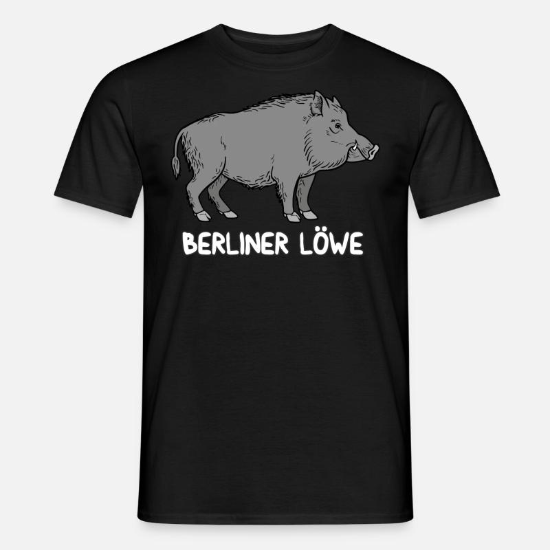 Berliner Löwe - Männer T-Shirt - Schwarz
