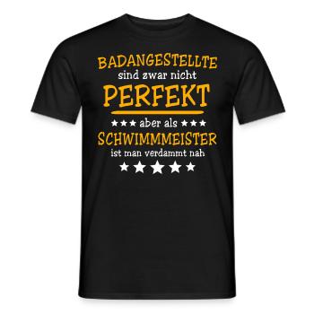 Schwimmmeister Bademeister - Männer T-Shirt - Schwarz - Vorne - AI Model Male 178 light (178cm)