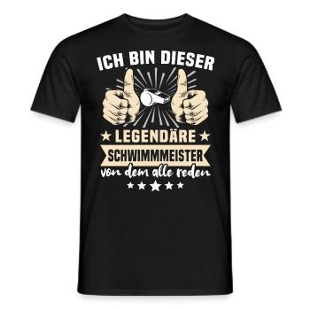 Schwimmmeister - Männer T-Shirt - Schwarz - Vorne - AI Model Male 178 light (178cm)