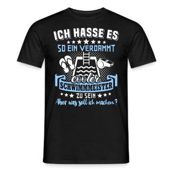 Schwimmmeister - Männer T-Shirt - Schwarz - Vorne - AI Model Male 178 light (178cm)