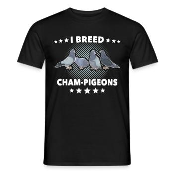 Éleveur de pigeons - T-shirt homme - noir - Devant - AI Model Male 178 light (178cm)