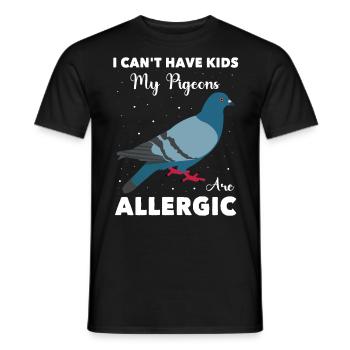 Pigeons colombophiles pigeons voyageurs - T-shirt homme - noir - Devant - AI Model Male 178 light (178cm)