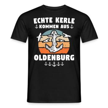 Oldenburg Oldenburger - Männer T-Shirt - Schwarz - Vorne - AI Model Male 178 light (178cm)