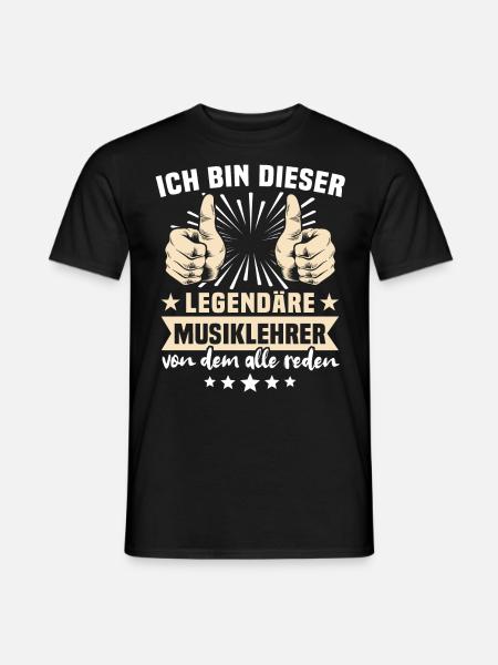 Musiklehrer Sprüche - Männer T-Shirt - Schwarz