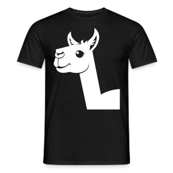 Lustige Lama-Silhouette Freche Spaß-Lamas - Männer T-Shirt - Schwarz - Vorne - AI Model Male 178 light (178cm)