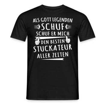 Stuckateur - Männer T-Shirt - Schwarz - Vorne - AI Model Male 178 light (178cm)